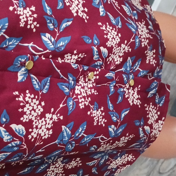 Madewell Button-Back Dress in Antique Floral V-Neck Dress Women's M - Picture 9 of 16